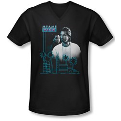 Miami Vice - Mens Looking Out V-Neck T-Shirt