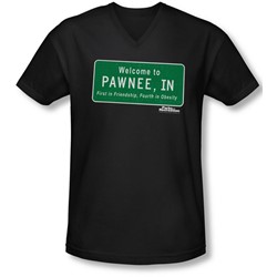 Parks And Rec - Mens Pawnee Sign V-Neck T-Shirt