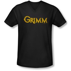 Grimm - Mens Gold Logo V-Neck T-Shirt