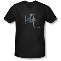 House - Mens Behind Bars V-Neck T-Shirt