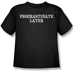 Procrastinate Later - Little Boys T-Shirt In Black