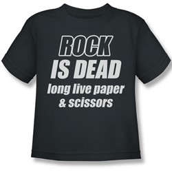 Rock Is Dead - Little Boys T-Shirt In Charcoal