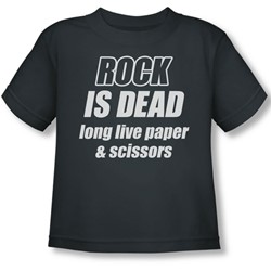 Rock Is Dead - Toddler T-Shirt In Charcoal