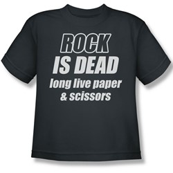 Rock Is Dead - Big Boys T-Shirt In Charcoal