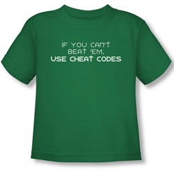 Cheat Codes - Toddler T-Shirt In Kelly Green