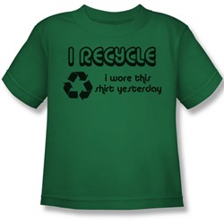 I Recycle - Little Boys T-Shirt In Kelly Green