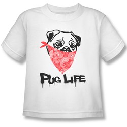 Pug Life - Little Boys T-Shirt In White