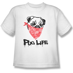 Pug Life - Big Boys T-Shirt In White