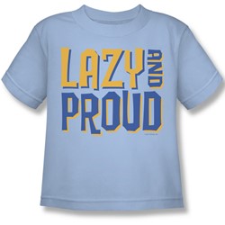 Lazy And Proud - Little Boys T-Shirt In Light Blue