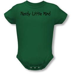 Nerdy Little Mind - Onesie In Kelly Green