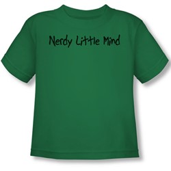Nerdy Little Mind - Toddler T-Shirt In Kelly Green