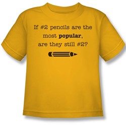 No 2 Pencils - Little Boys T-Shirt In Gold