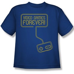 Video Games Forever - Little Boys T-Shirt In Royal