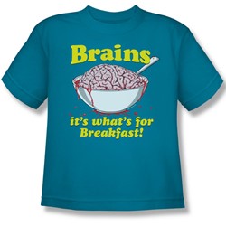 Breakfast Time - Big Boys T-Shirt In Turquoise