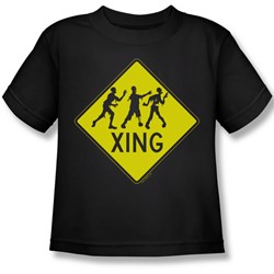 Zombie Xing - Little Boys T-Shirt In Black