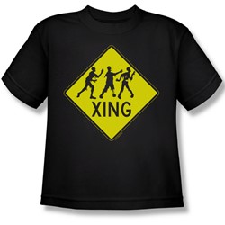 Zombie Xing - Big Boys T-Shirt In Black