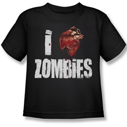 I Bloody Heart Zobmies - Little Boys T-Shirt In Black