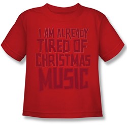 Tired Tunes - Little Boys T-Shirt In Red
