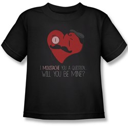 Popping The Question - Little Boys T-Shirt In Black