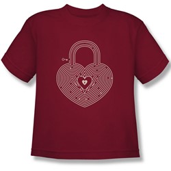 Key To My Heart - Big Boys T-Shirt In Cardinal
