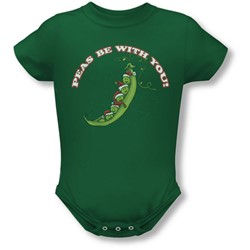 Peas Be With You - Onesie In Kelly Green