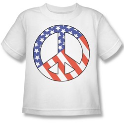 Patriot Peace - Little Boys T-Shirt In White