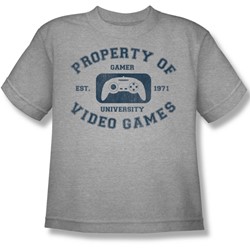 Gamer University - Big Boys T-Shirt In Heather