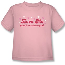 Love Me - Little Boys T-Shirt In Pink