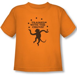 Trained With The Circus - Toddler T-Shirt In Orange