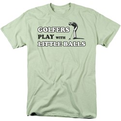 Golfers Little Balls - Mens T-Shirt In Soft Green