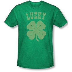 Lucky Shamrock - Mens T-Shirt In Kelly Green
