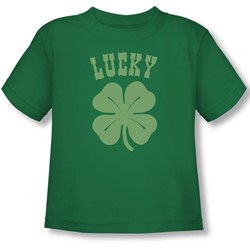 Lucky Shamrock - Toddler T-Shirt In Kelly Green