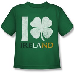 I Love Ireland - Little Boys T-Shirt In Kelly Green