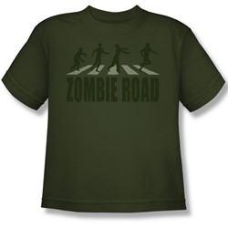 Zombie Road - Big Boys T-Shirt In Military Green
