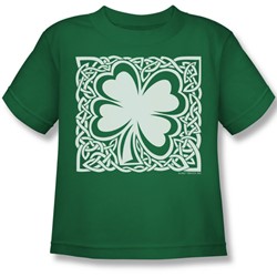 Celtic Clover - Little Boys T-Shirt In Kelly Green