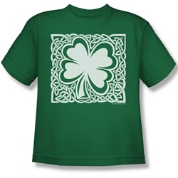 Celtic Clover - Big Boys T-Shirt In Kelly Green