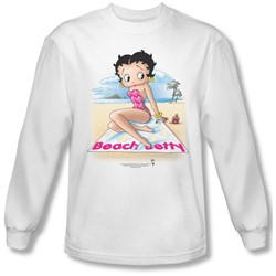 Betty Boop - Mens Beach Betty Longsleeve T-Shirt