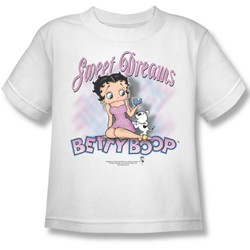 Betty Boop - Sweet Dreams Little Boys T-Shirt In White