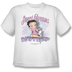 Betty Boop - Sweet Dreams Big Boys T-Shirt In White