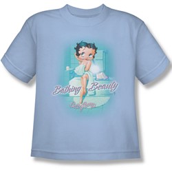 Betty Boop - Bathing Beauty Big Boys T-Shirt In Light Blue