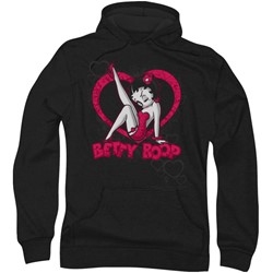 Betty Boop - Mens Scrolling Hearts Hoodie