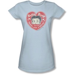 Betty Boop - Juniors Fan Club Heart Sheer T-Shirt