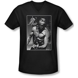 Bruce Lee - Mens Focused Rage V-Neck T-Shirt