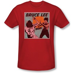 Bruce Lee - Mens Comic Panel Slim Fit T-Shirt