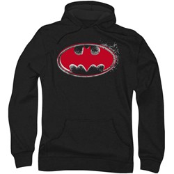 Batman - Mens Hardcore Noir Bat Logo Hoodie
