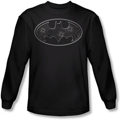Batman - Mens Glass Hole Logo Longsleeve T-Shirt