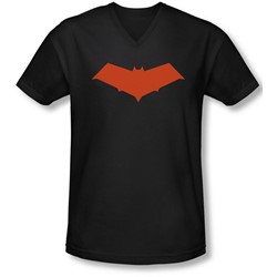 Batman - Mens Red Hood V-Neck T-Shirt