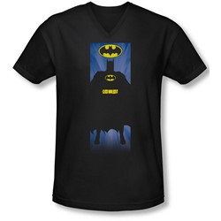 Batman - Mens Batman Block V-Neck T-Shirt