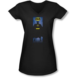 Batman - Juniors Batman Block V-Neck T-Shirt