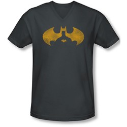 Batman - Mens Bat Symbol Knockout V-Neck T-Shirt